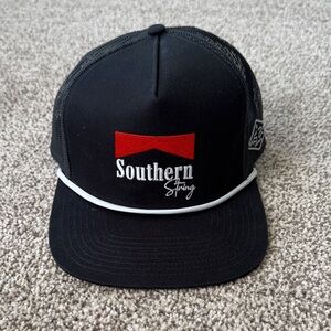 Southern String Black Trucker Hat